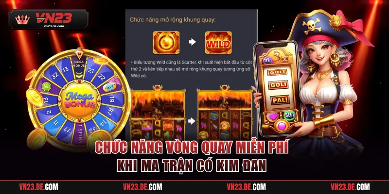Chức năng vòng quay miễn phí khi có kim đan